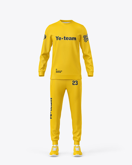 Sport Suit Mockup Front View In Apparel Mockups On Yellow Images Object Mockups