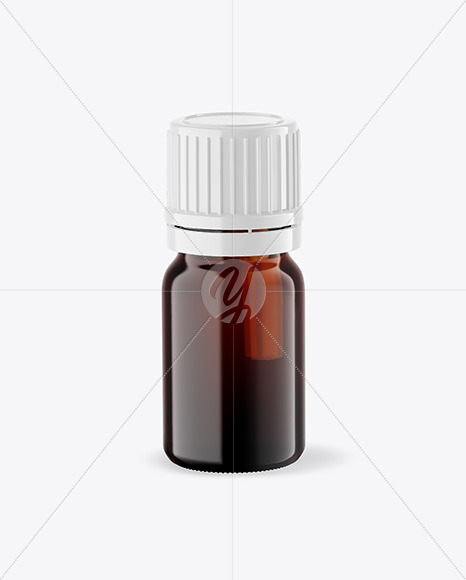 Dark Amber Glass Dropper Bottle Mockup