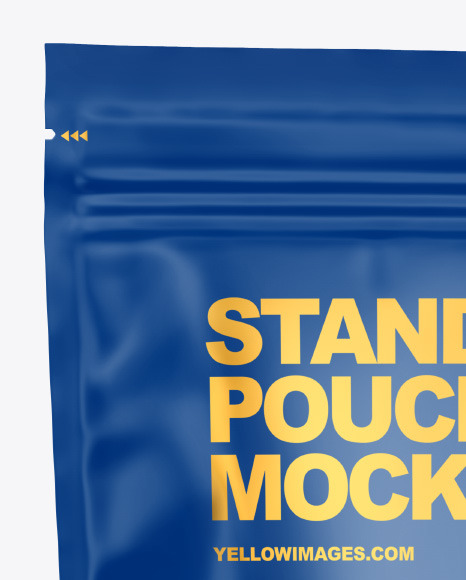 Frosted Stand up Pouch with Gummies Mockup PSD #6
