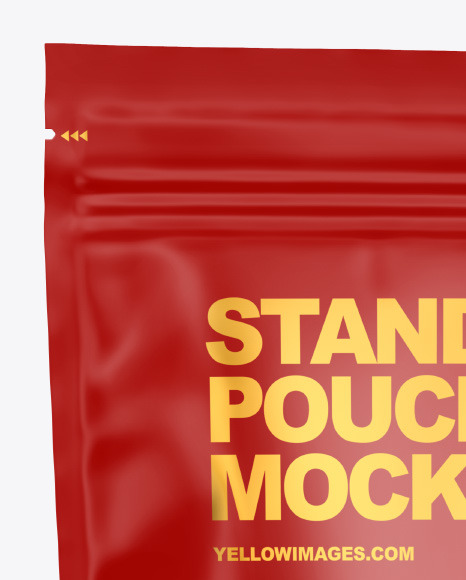 Download Frosted Stand-up Pouch with Gummies Mockup in Pouch Mockups on Yellow Images Object Mockups