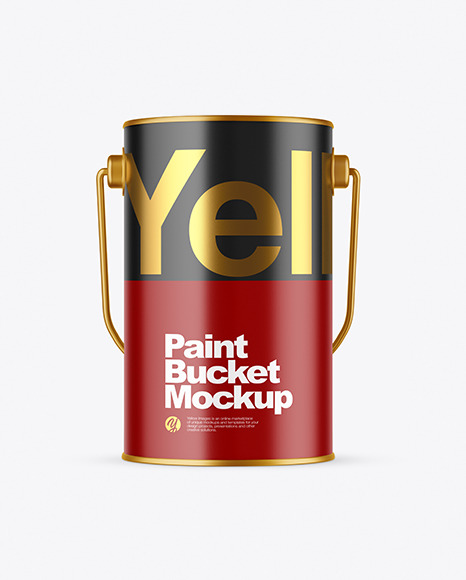 Matte Paint Bucket Mockup