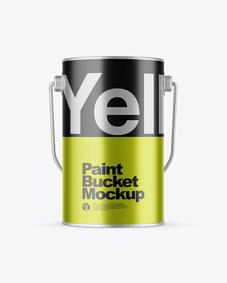 Metallic Paint Bucket Mockup