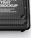 Clear Empty Transparent Tray Container Mockup