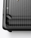 Clear Empty Transparent Tray Container Mockup
