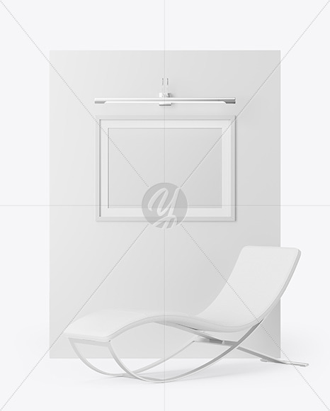 Photo Frame on the Wall Mockup PSD #3