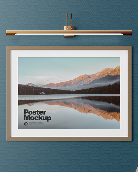 Photo Frame on the Wall Mockup PSD #2