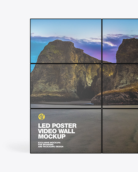 LED Poster Video Wall Mockup PSD #2