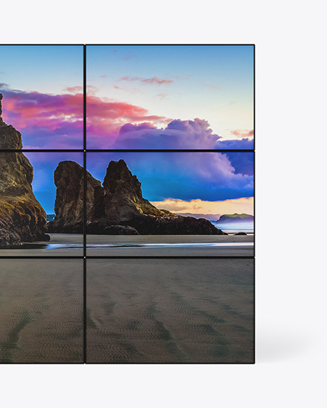 LED Poster Video Wall Mockup PSD #1