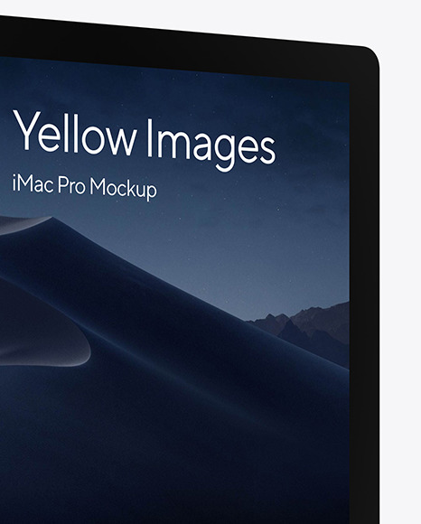 iMac Pro Space Gray Mockup PSD #2