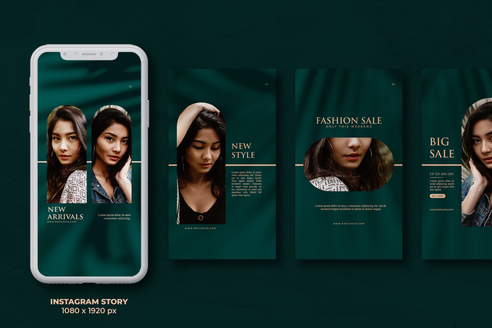 12 Fashion Social Media Instagram Post & Stories  Template