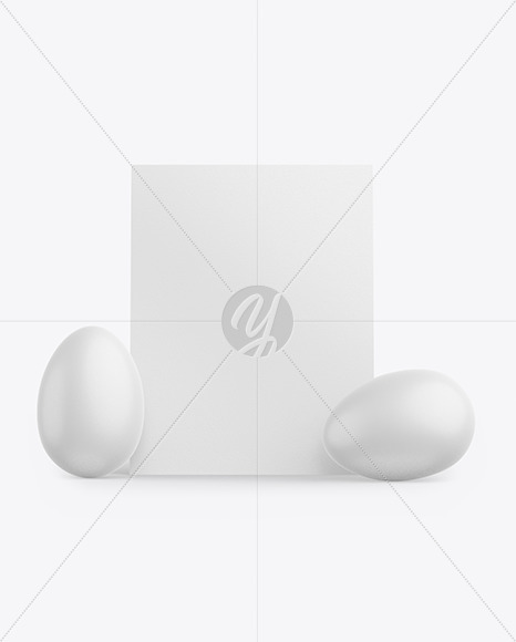 Card w/ Two Textured Eggs Mockup Card w/ Two Textured Eggs Mockup