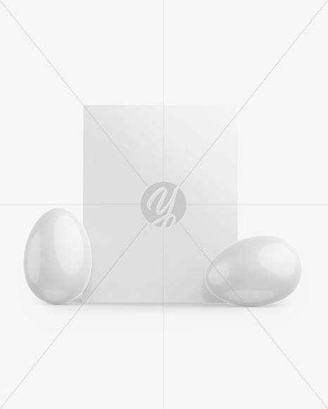 Card w/ Two Glossy Eggs Mockup