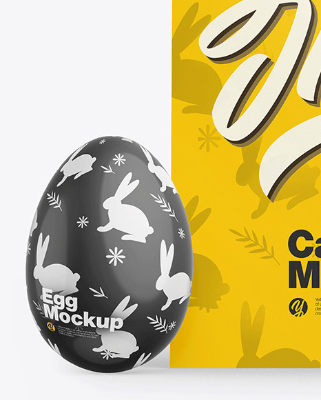 Download Card w/ Two Glossy Eggs Mockup in Stationery Mockups on ...