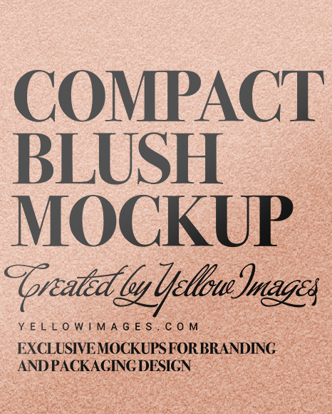 Cosmetic Blush Mockup PSD #4