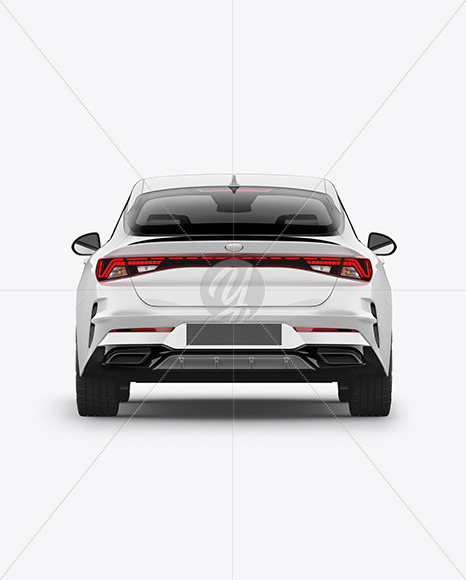 Sedan Mockup - Back View