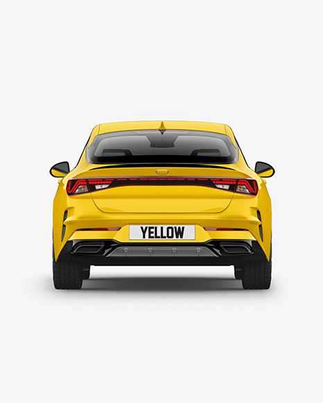 Sedan Mockup - Back View