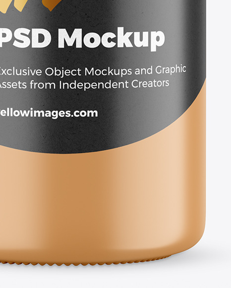 Matte Honey Jar Mockup PSD #1