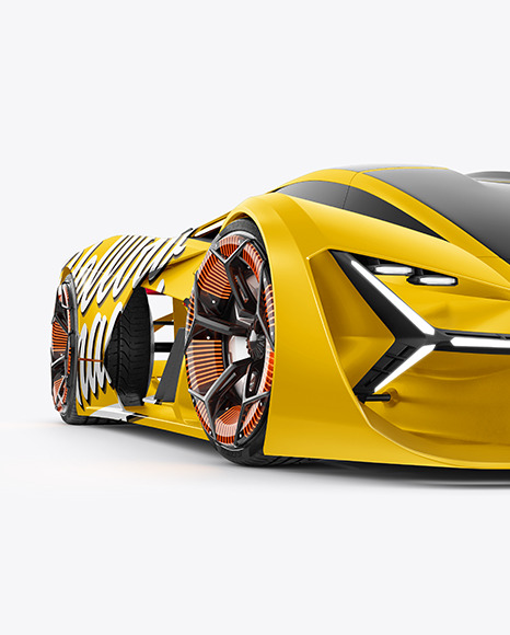 Super Car Mockup   Half Side View (Hero Shot) PSD #2