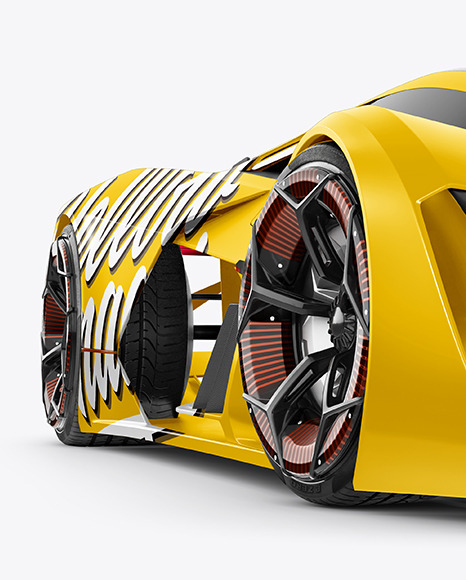 Super Car Mockup   Half Side View (Hero Shot) PSD #1