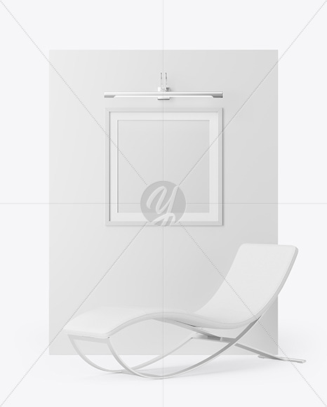 Photo Frame on the Wall Mockup PSD #3