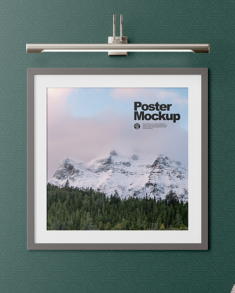 Photo Frame on the Wall Mockup PSD #2