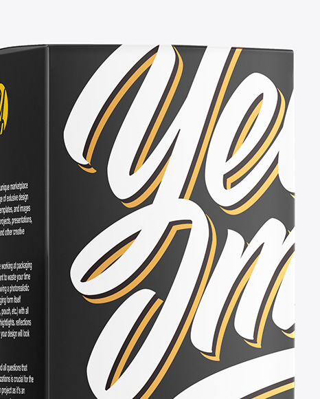 Dark Amber Glass Bottle with Box Mockup PSD #7