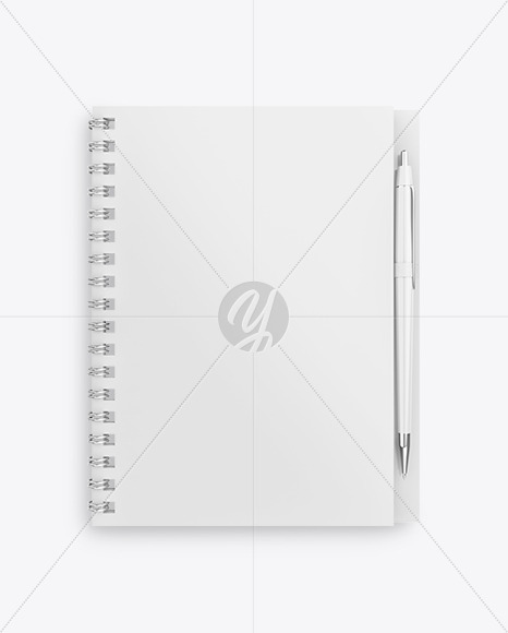 Notebook With Writing Pen Mockup PSD #1