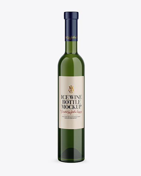 Download Green Glass White Wine Bottle Mockup In Bottle Mockups On Yellow Images Object Mockups