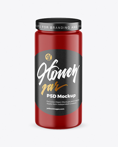 Glossy Honey Jar Mockup