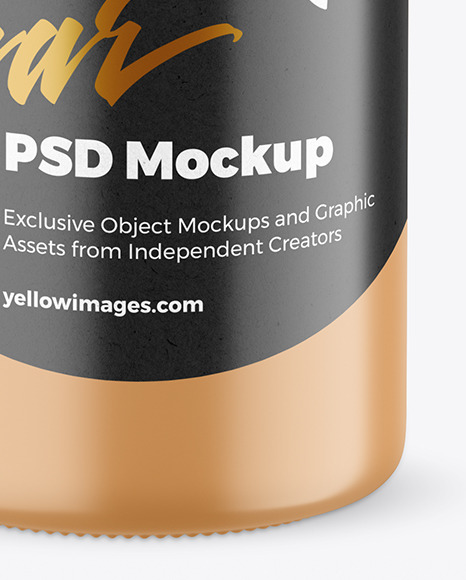Matte Honey Jar Mockup PSD #1