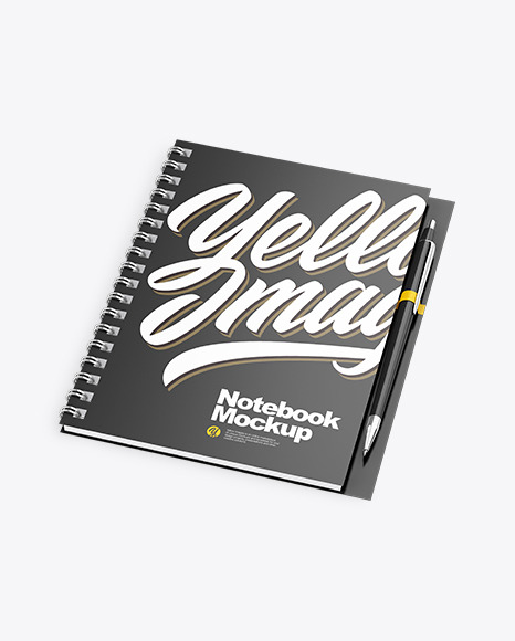 Notebook With Writing Pen Mockup PSD #2