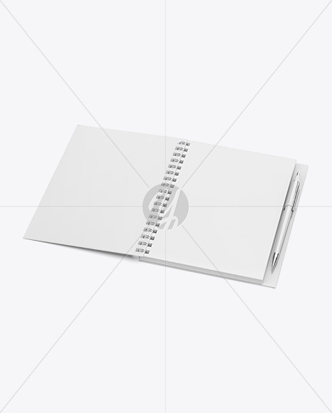 Notebook With Writing Pen Mockup PSD #1