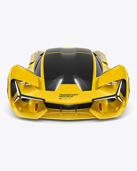 Super Car Mockup   Front View PSD #6