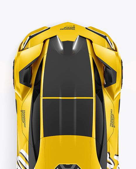 Super Car Mockup   Top View PSD #2
