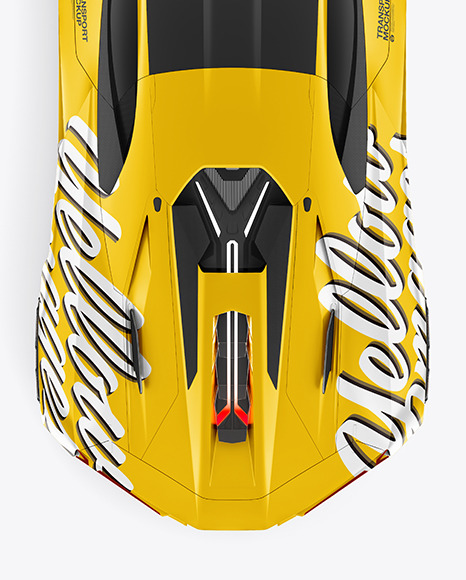 Super Car Mockup   Top View PSD #1