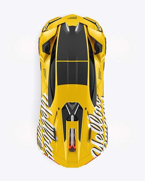 Super Car Mockup   Top View PSD #7
