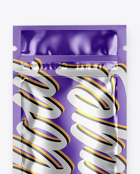 Metallic Sachet w  Zipper Mockup PSD #6