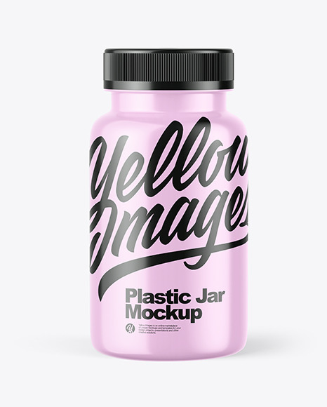 Glossy Plastic Jar Mockup PSD #2
