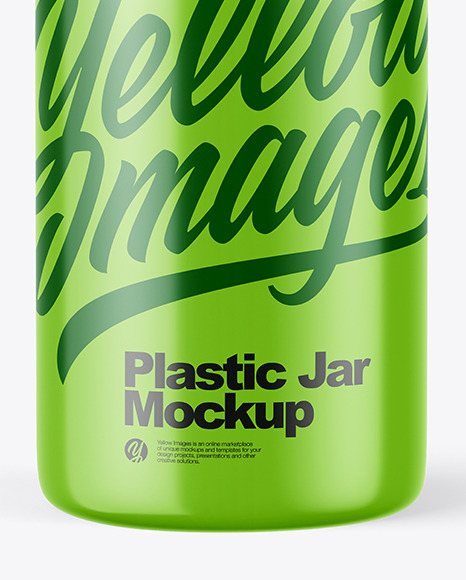 Glossy Plastic Jar Mockup PSD #6