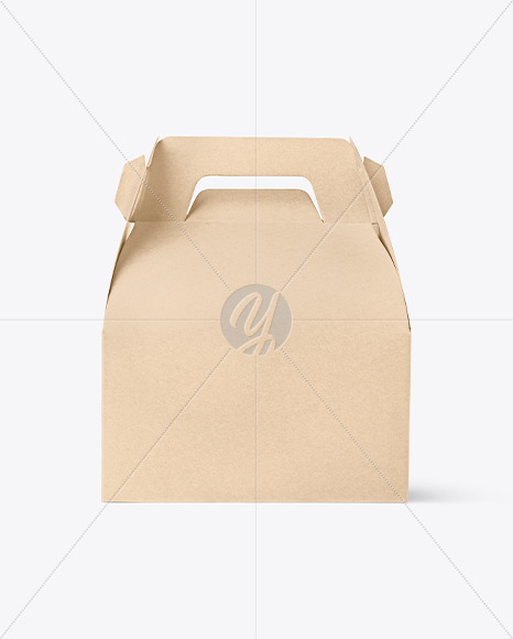 Kraft Paper Box Mockup In Box Mockups On Yellow Images Object Mockups