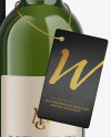 Green Glass White Wine Bottle With Box Mockup
