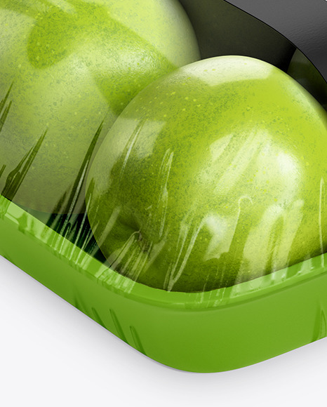 Tray with Green Apples Mockup PSD #2