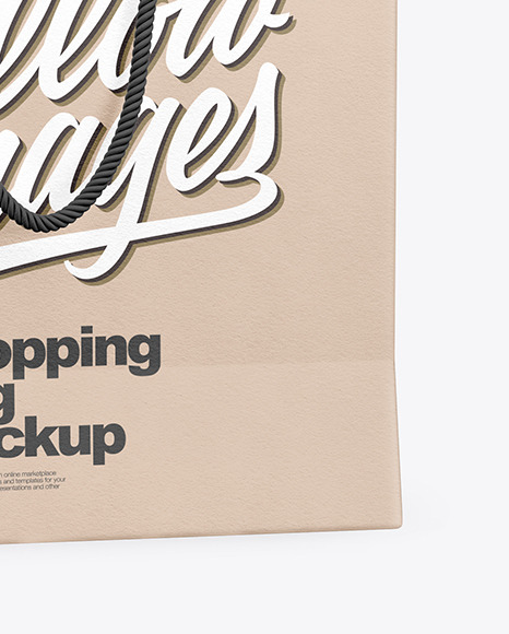 Kraft Shopping Bag Mockup PSD #1