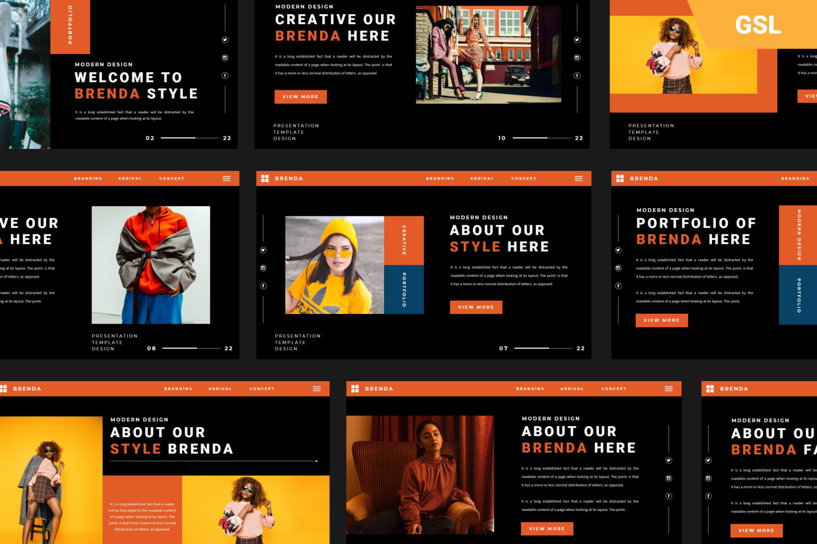 BRENDA Google Slides on Yellow Images Creative Store