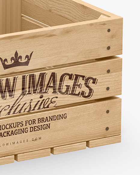 Download Wooden Crate Mockup In Packaging Mockups On Yellow Images Object Mockups