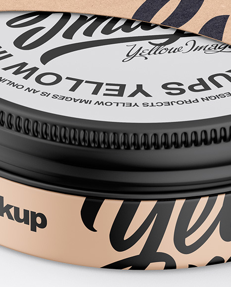 Matte Jar W  Kraft Box Mockup PSD #5