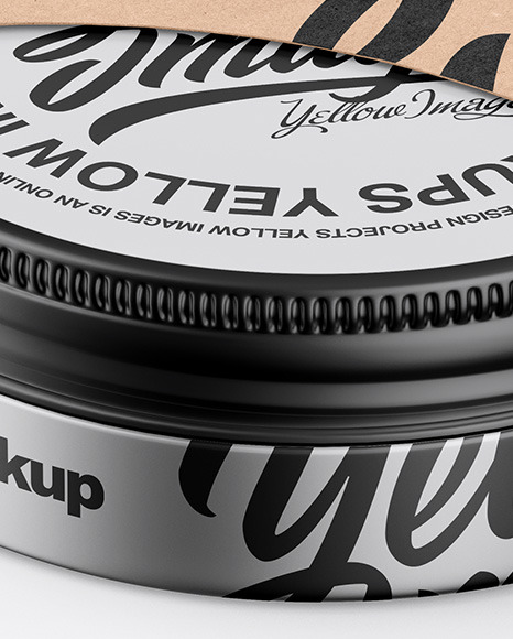 Matte Metallic Jar W  Kraft Box Mockup PSD #6