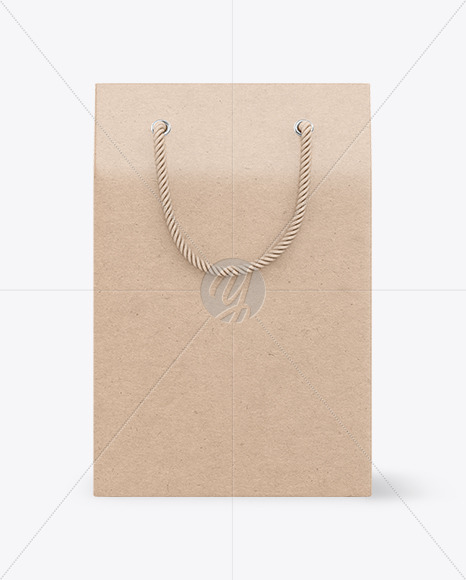 Download Kraft Paper Box With Handles Mockup In Box Mockups On Yellow Images Object Mockups