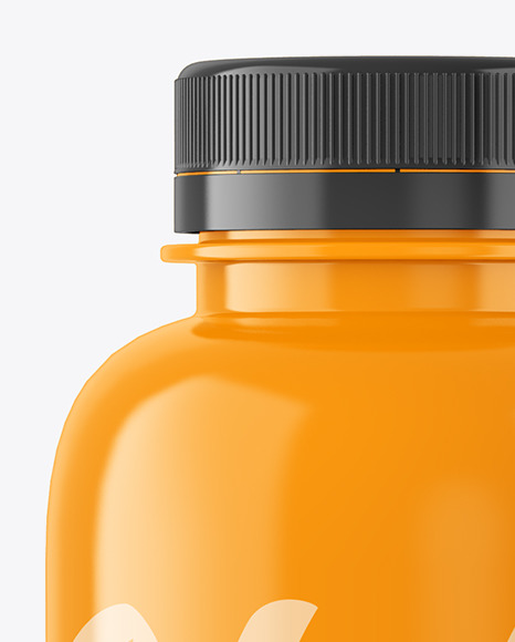 400ml Glossy Plastic Bottle Mockup PSD #2