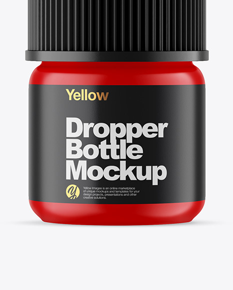 Matte Dropper Bottle Mockup PSD #6